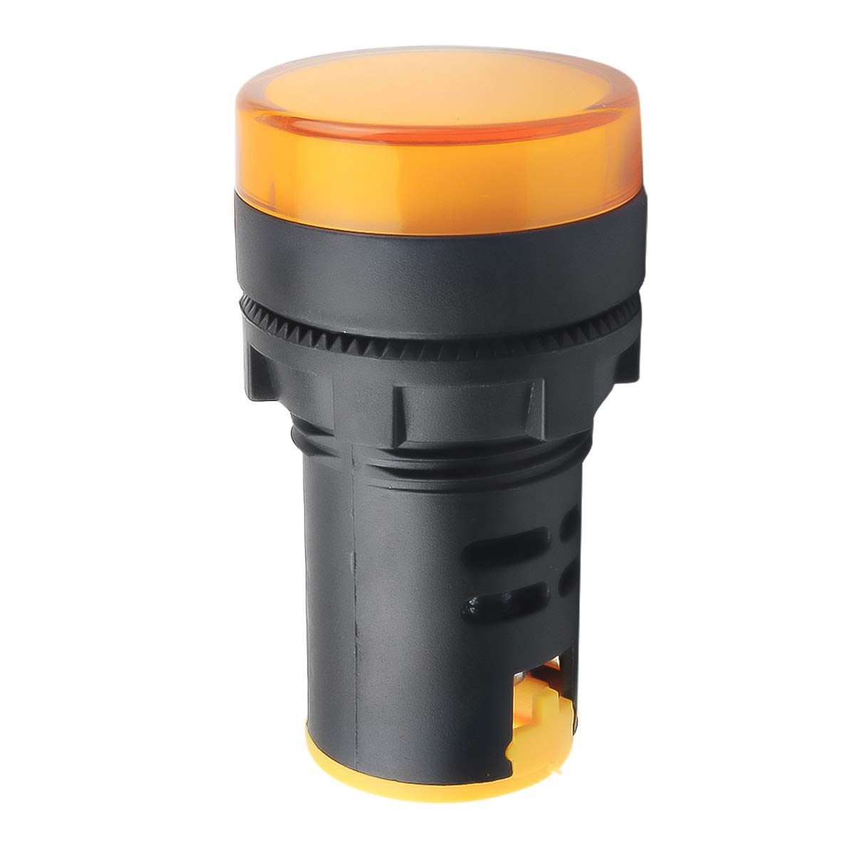 Indicator Light AC/DC 110V 20mA LED Flush Panel Mount Yellow 10 Pcs