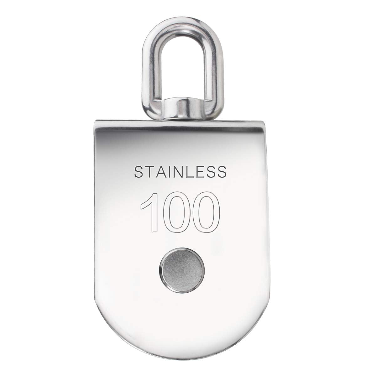 3Pcs 304 Stainless Steel M32 Single Pulley Block, Wire Rope Hanging Wire Towing Wheel, with 3Pcs Spring Snap Hook
