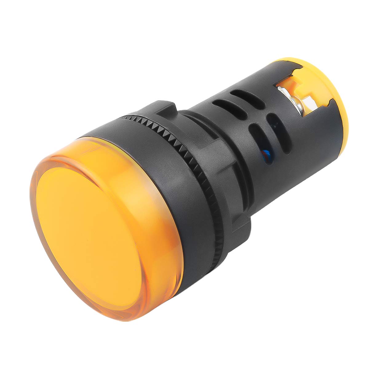 Indicator Light AC/DC 110V 20mA LED Flush Panel Mount Yellow 10 Pcs