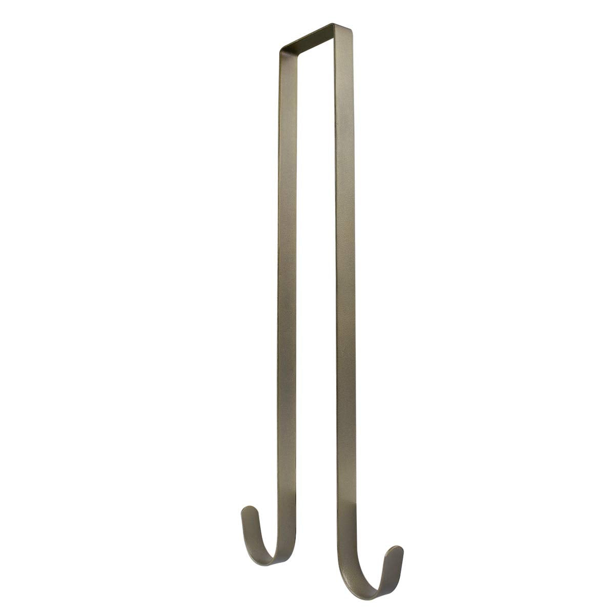 15 Inches Double Side Wreath Hangers Over The Door - Large Wreath Metal Hook for Christmas Wreath Front Door Hanger - Holds 2 Wreaths with This 2 Sided Hanger (Black)