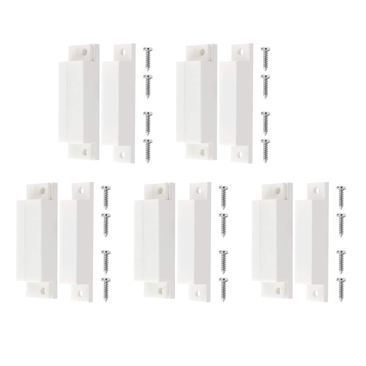 MC-31 Surface Mount Wired NC Door Contact Sensor Alarm Magnetic Reed Switch White 5 Pair