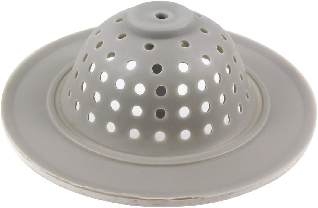 Silicone Sink Strainer - Garbage Disposal Strainer Drain Catcher Plug Drain Cover Kitchen Sink Basket - Beige 4 Pack