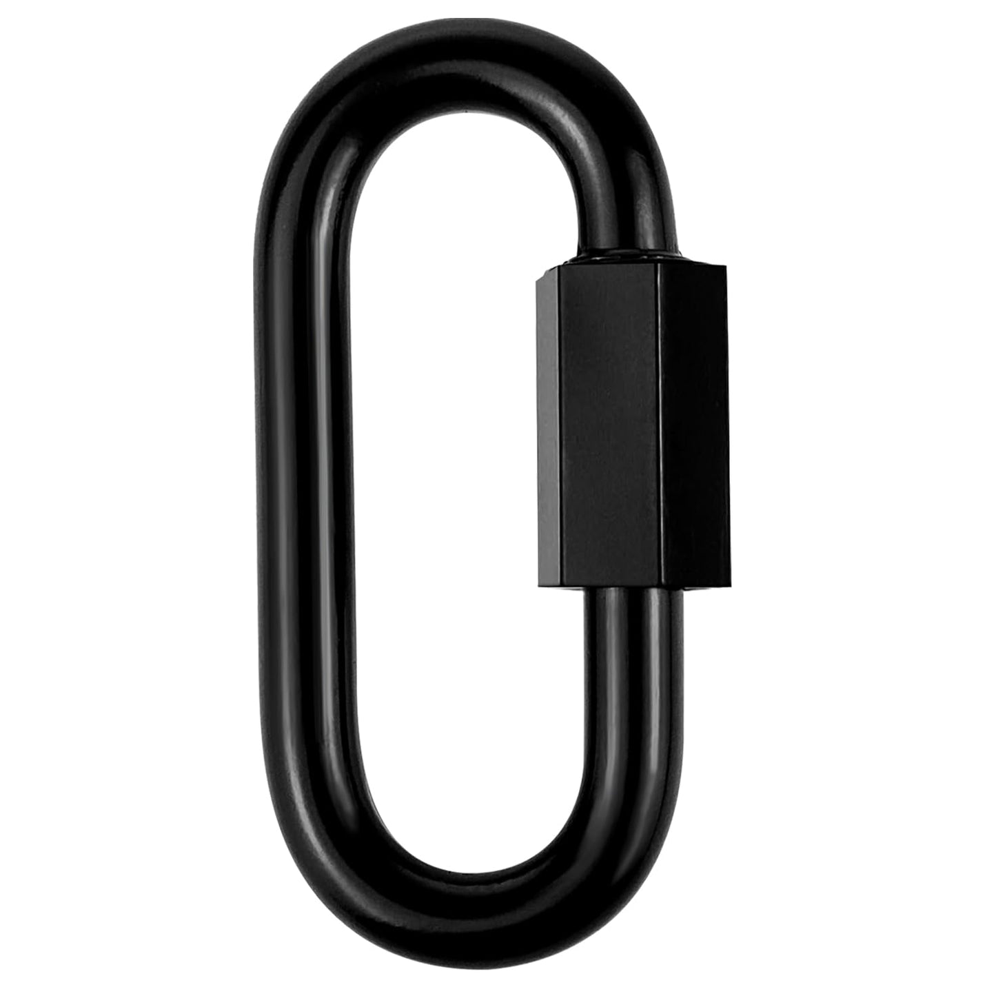 Stainless Steel Chain Quick Links- Locking Carabiners, Chain Hooks, Twist Key Ring Screw Chain Link,Black