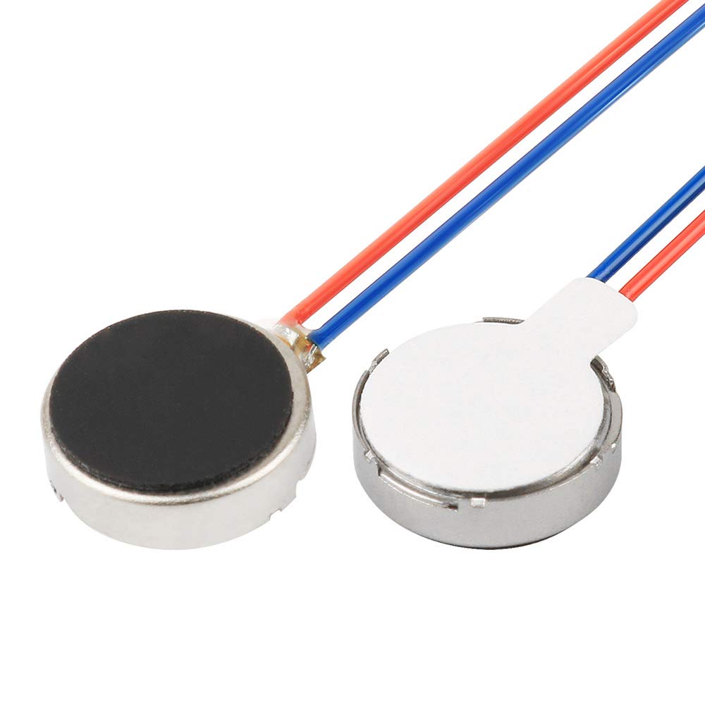 20PCS 10mmx3mm Mini Vibration Motors DC 3V 12000rpm Flat Coin Button-Type Micro DC Vibrating Motor for Mobile Cell Phone Pager Tablet Household Appliances