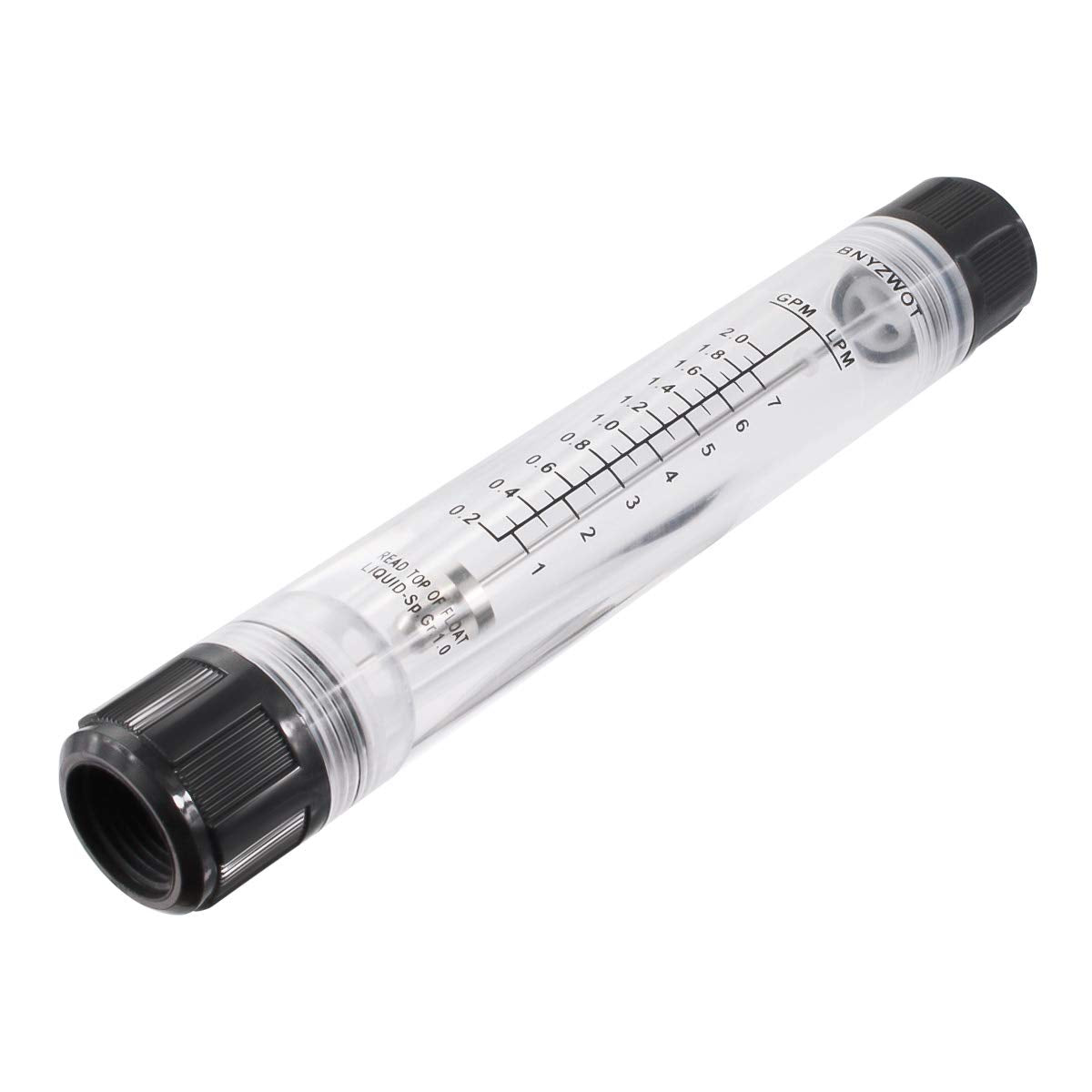1/2" Female Thread Water Liquid Inline Flowmeter Rotameter M-15 0.2-2.0 GPM 1-7 LPM