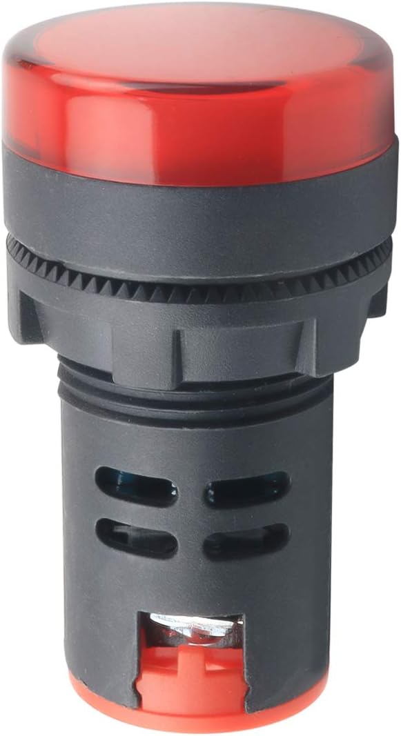 Indicator Light AC/DC 12V 20mA LED Flush Panel Mount Red 10 Pcs