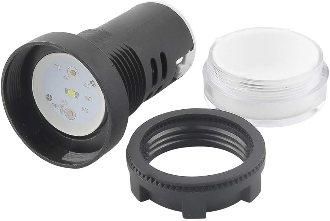 12V 20mA Energy Saving Indicator Light Mounting Hole Size 22mm (7/8 Inch) 10 Pcs (White)