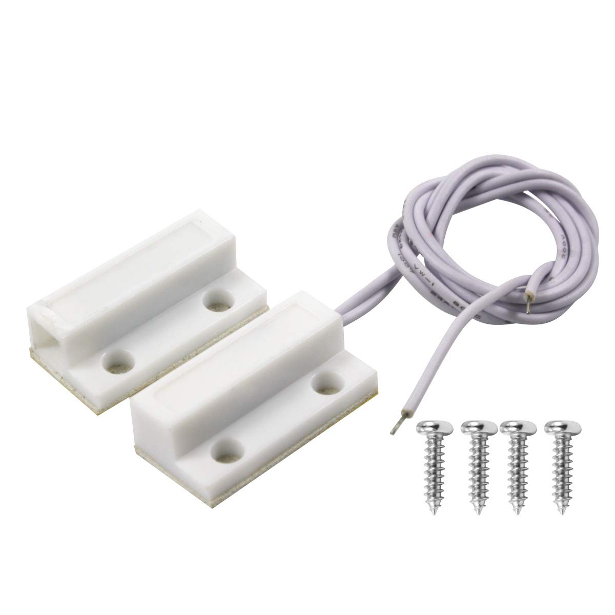 MC-38 Surface Mount Wired NC Door Sensor Alarm Magnetic Reed Switch White 10 Pair