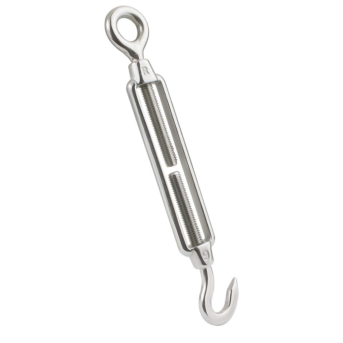 M6 1/4 inch Turnbuckles Hook, 304 Stainless Steel Turnbuckle Heavy Duty Wire Rope Tension Cable Railing Kit for Sun Shade Tent Installation,Pack of 8