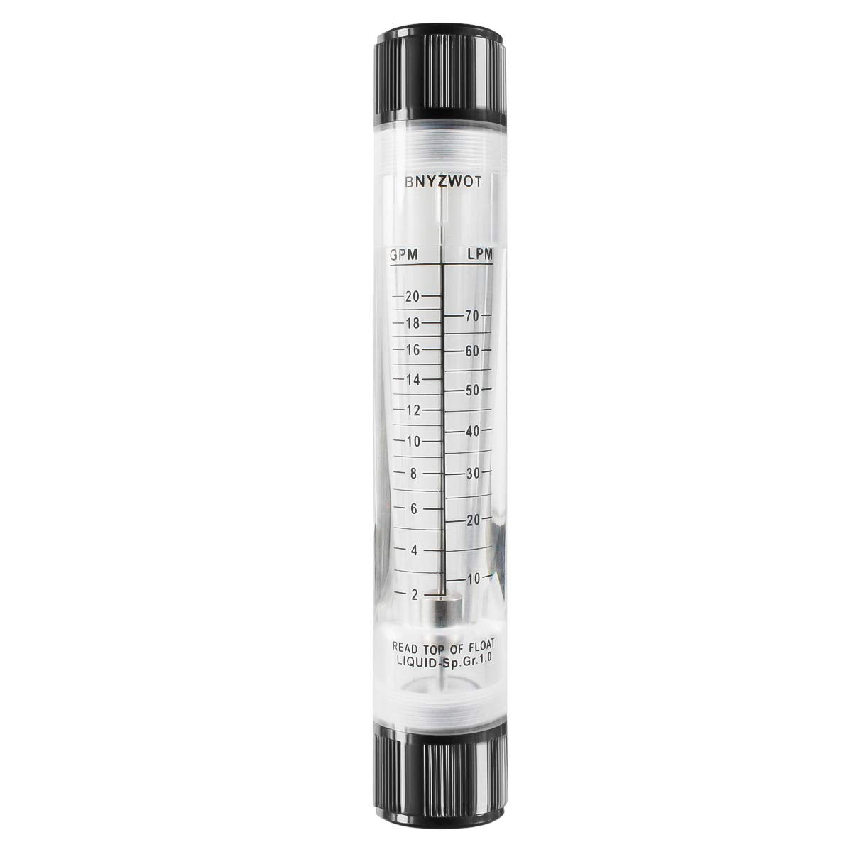 Water Tube Design Liquid Flowmeter Measure 1"PT Dia Input G-25 2-20GPM 10-70LPM