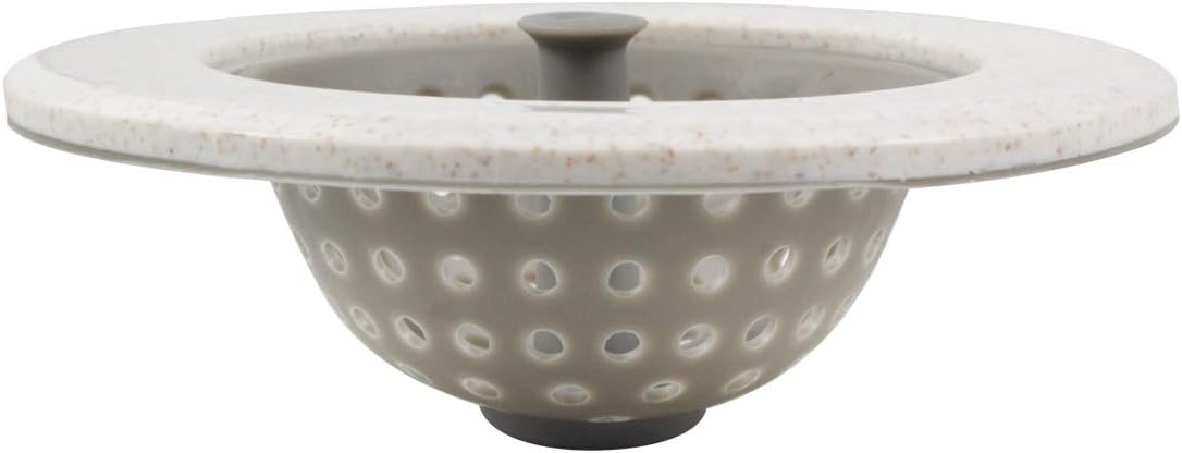 Silicone Sink Strainer - Garbage Disposal Strainer Drain Catcher Plug Drain Cover Kitchen Sink Basket - Beige 4 Pack