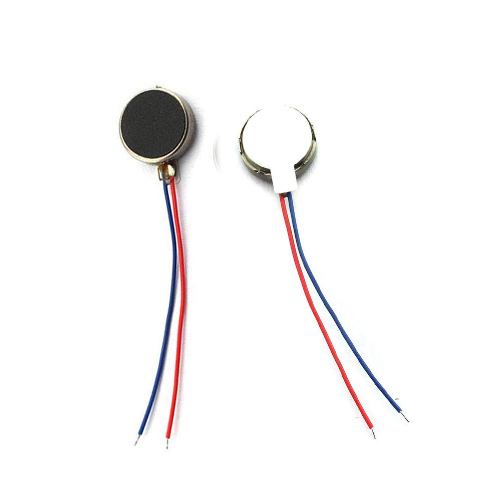 20PCS 10mmx3mm Mini Vibration Motors DC 3V 12000rpm Flat Coin Button-Type Micro DC Vibrating Motor for Mobile Cell Phone Pager Tablet Household Appliances