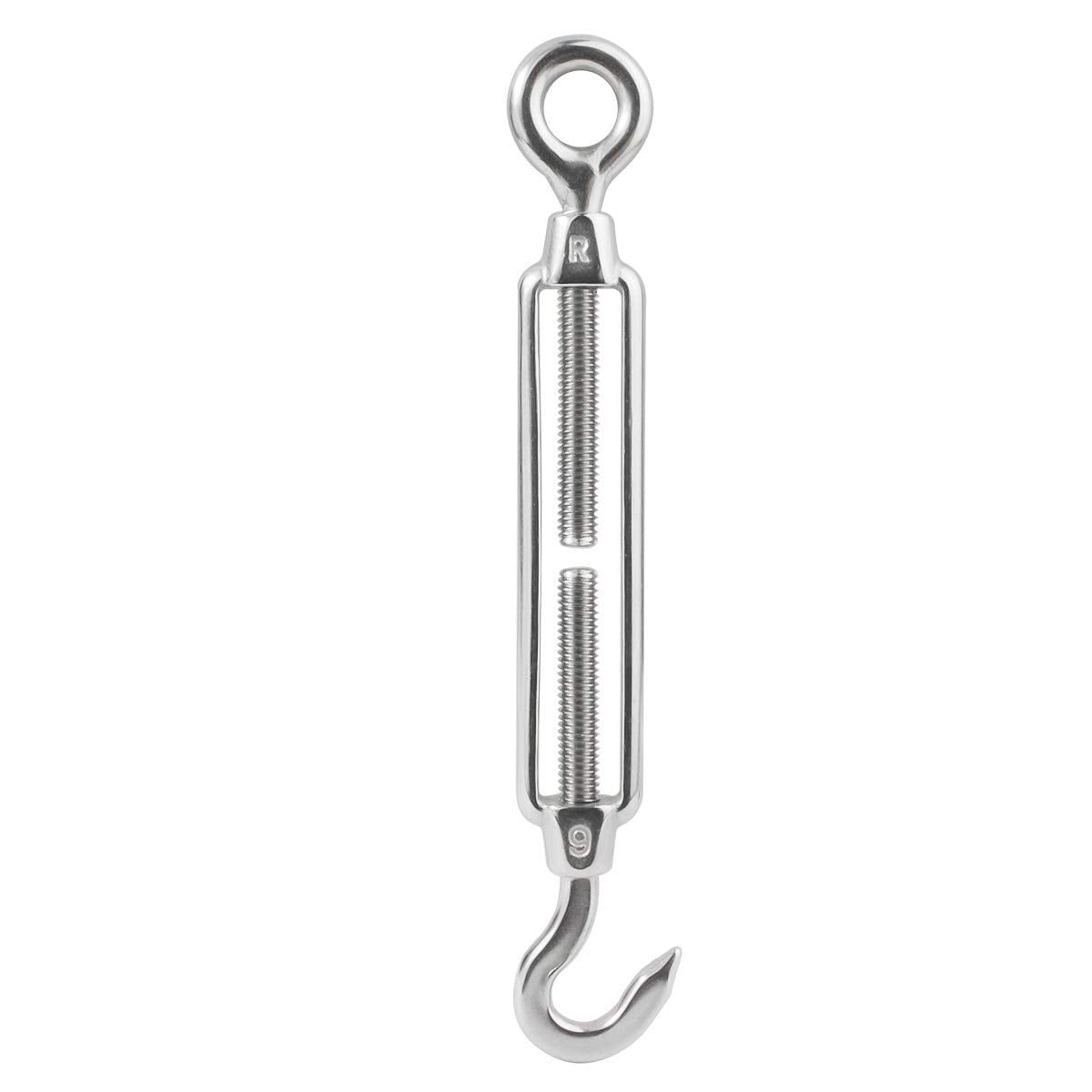 M6 1/4 inch Turnbuckles Hook, 304 Stainless Steel Turnbuckle Heavy Duty Wire Rope Tension Cable Railing Kit for Sun Shade Tent Installation,Pack of 8