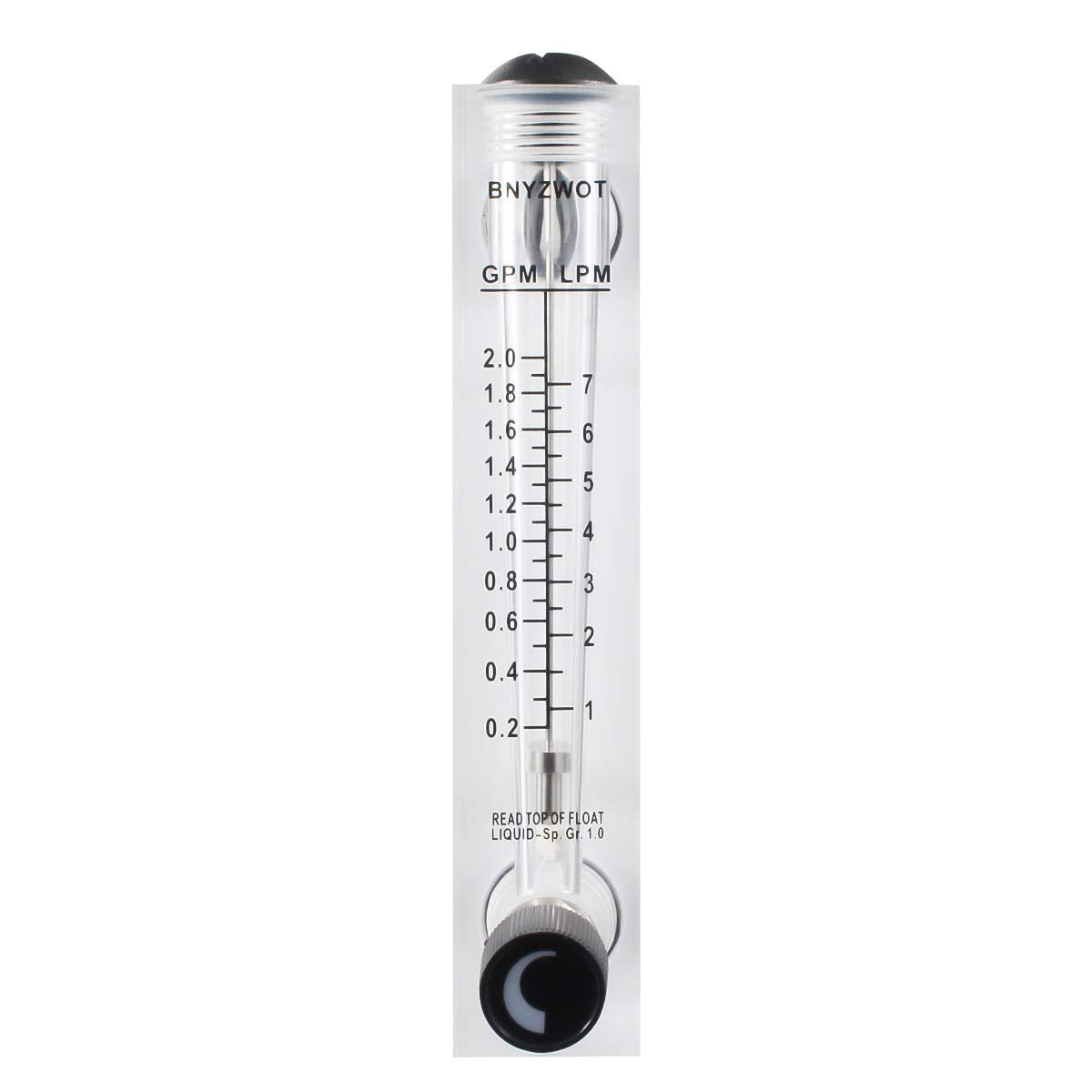 Tubig Liquid Daloy ng Metro Flowmeter 1/2 PT Thread M-15 0.2-2GPM 1-7LPM
