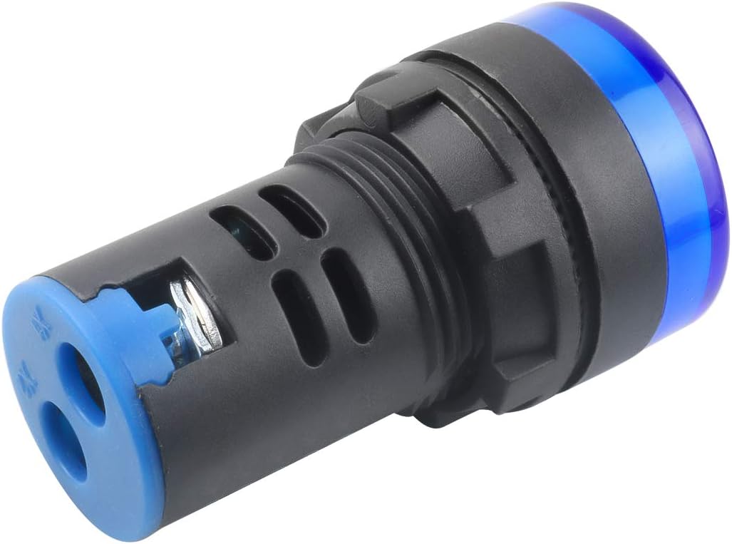 12V 20mA Energy Saving LED Indicator Light Blue 10 Pcs