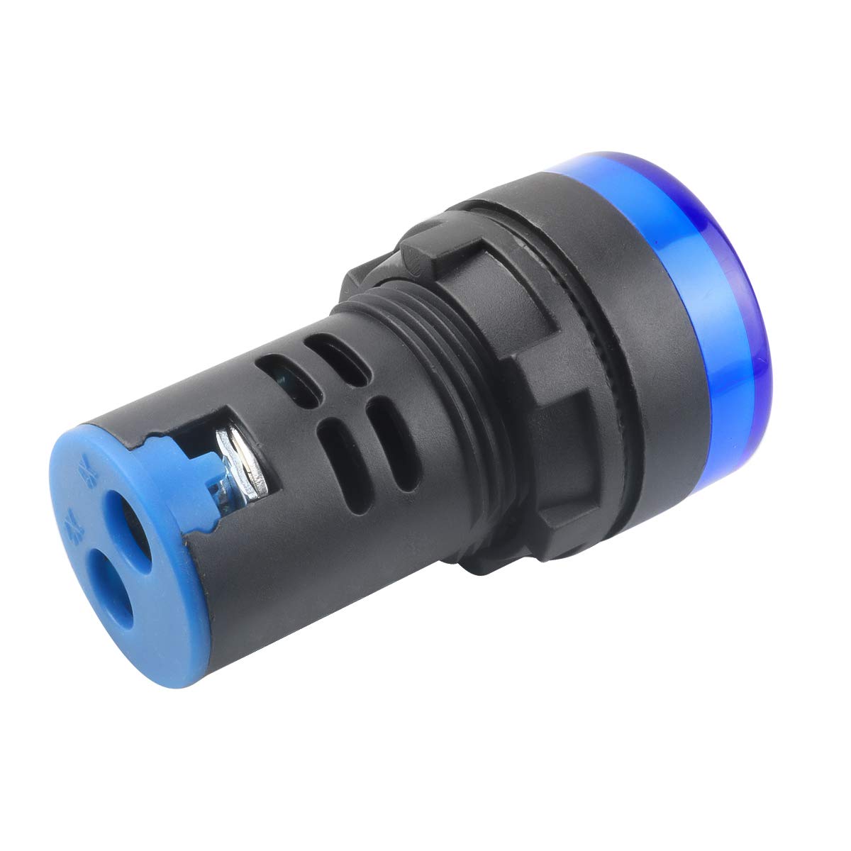 Indicator Light AC/DC 110V 20mA LED Flush Panel Mount Blue 10 Pcs