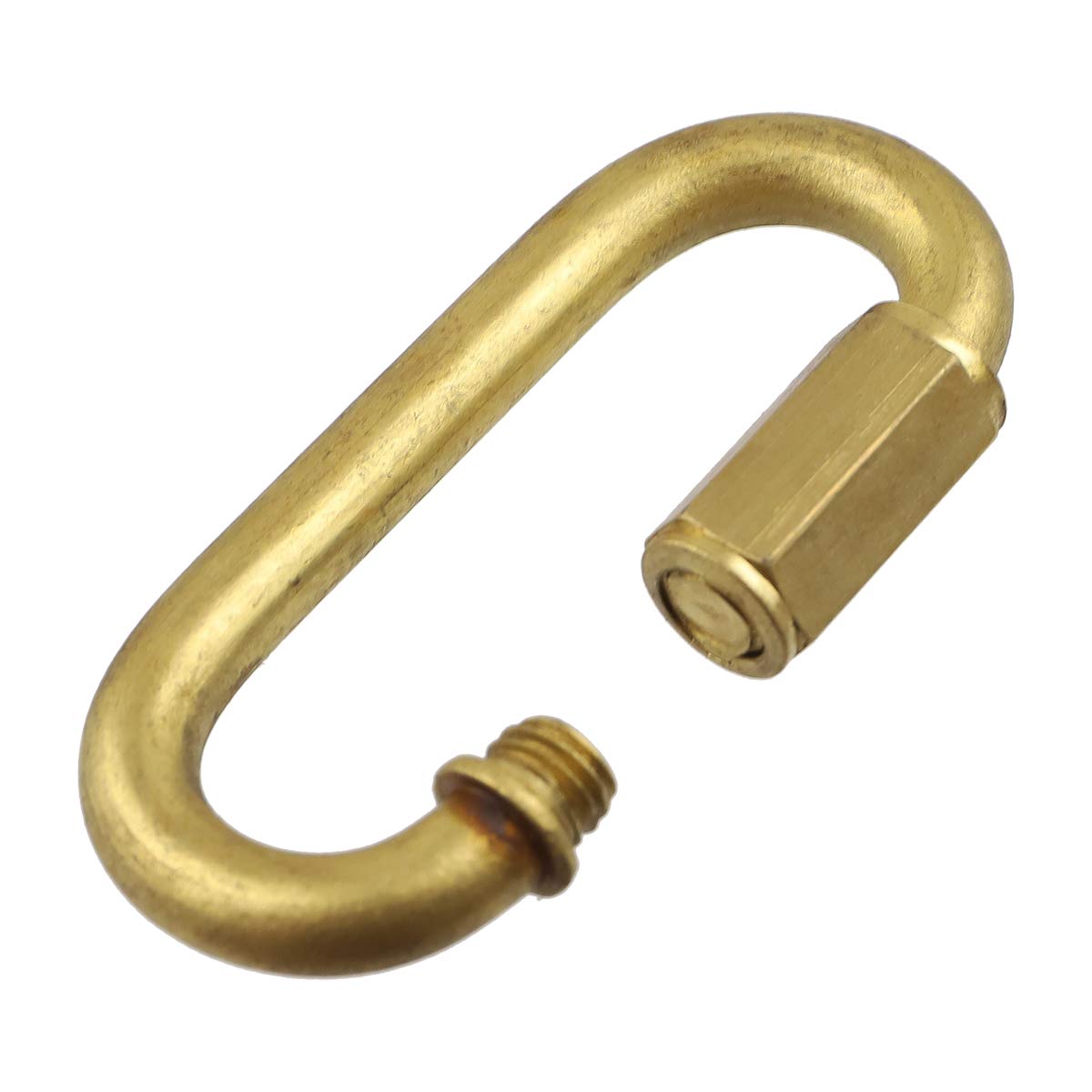 Brass Quick Links D Shape Locking Quick Chain Repair Links M4 5/32 inch Pack of 15