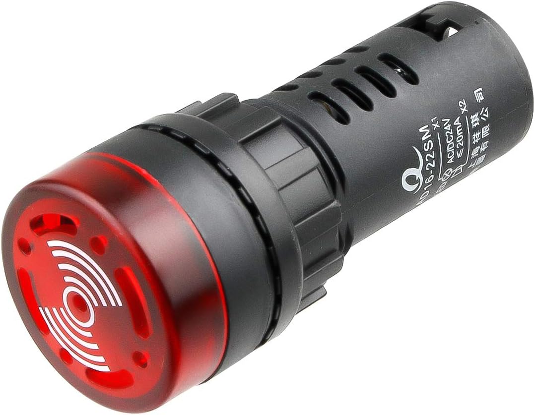 24V Flash Buzzer Alarm Beep LED Indicator Signal Lamp Warning Lights Red 10Pcs