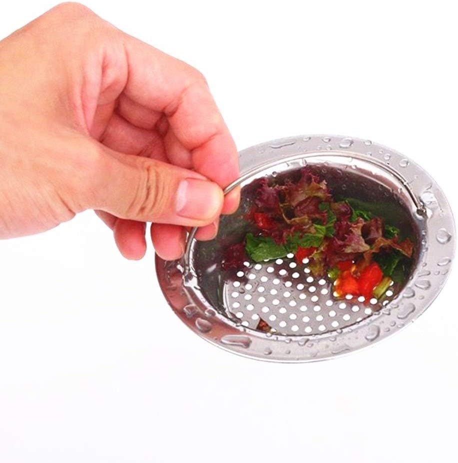 Drains Strainers 4 Pack Upgrade Kitchen Sink Strainer with Handle, Premium Stainless Steel Sink Garbage Disposal Stopper Mesh Basket, Stainless Steel Kitchen Sink Basket Strainer 4.33"