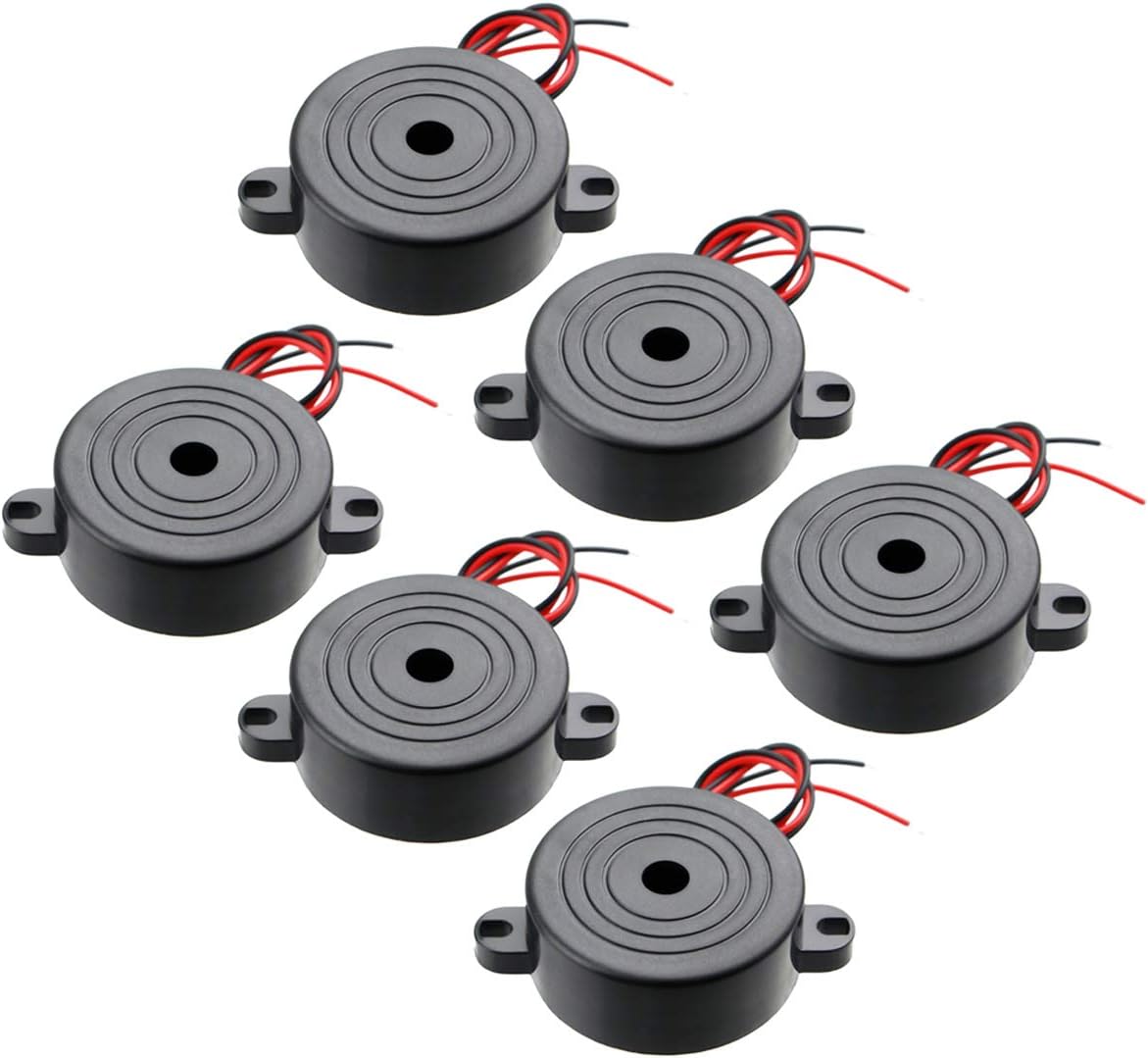 DC 3-24V Active Piezo Buzzer Electronic Buzzerphone Beep Tone Speaker Alarm Continous Sound 6PCS