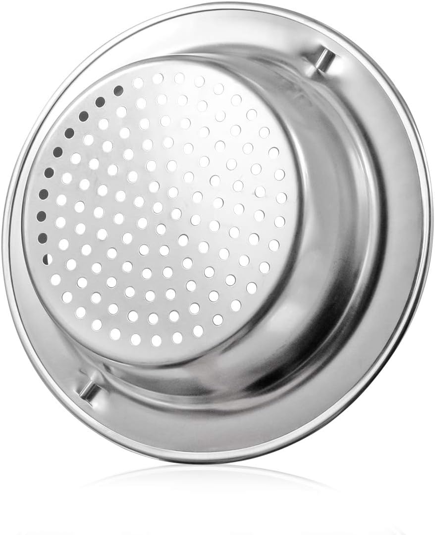Drains Strainers 4 Pack Upgrade Kitchen Sink Strainer with Handle, Premium Stainless Steel Sink Garbage Disposal Stopper Mesh Basket, Stainless Steel Kitchen Sink Basket Strainer 4.33"