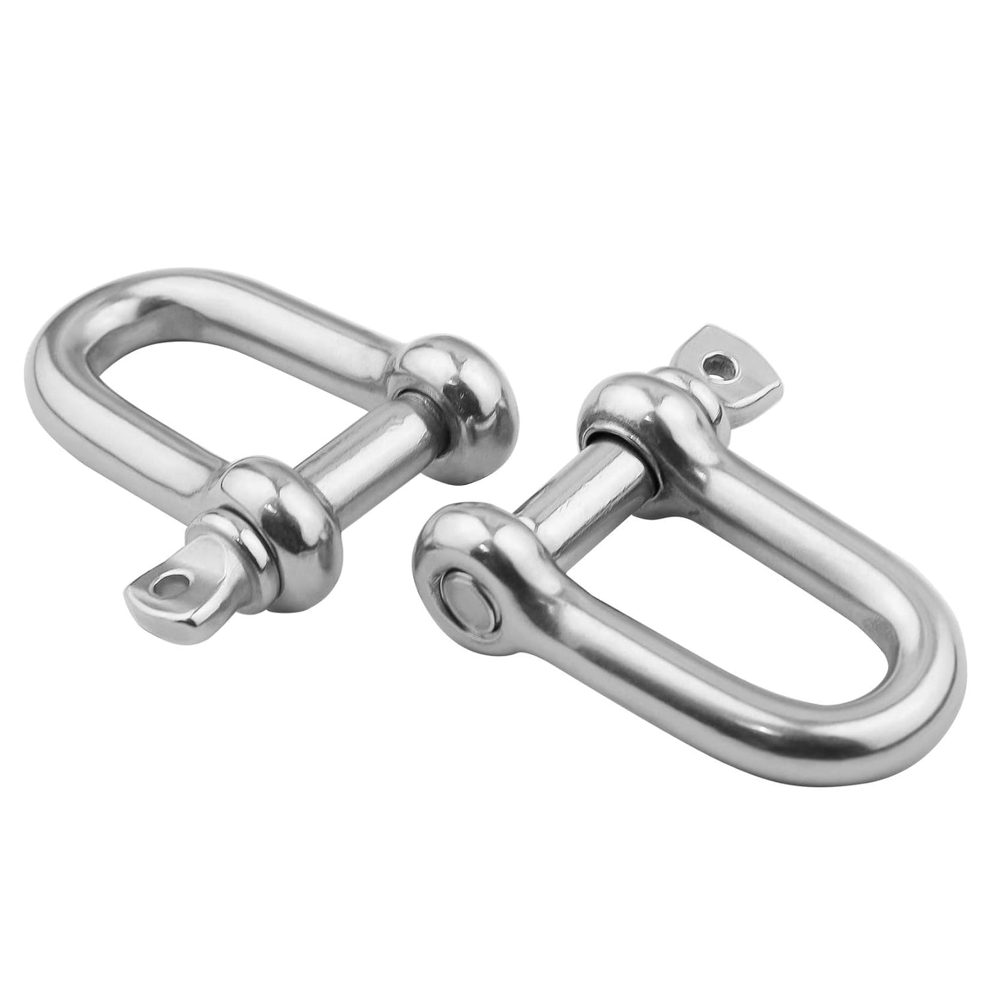 M4 5/32 inch 304 Stainless Steel European Style Anchor Shackle Bow Rigging with Pin Clevis Ring Pack of 10