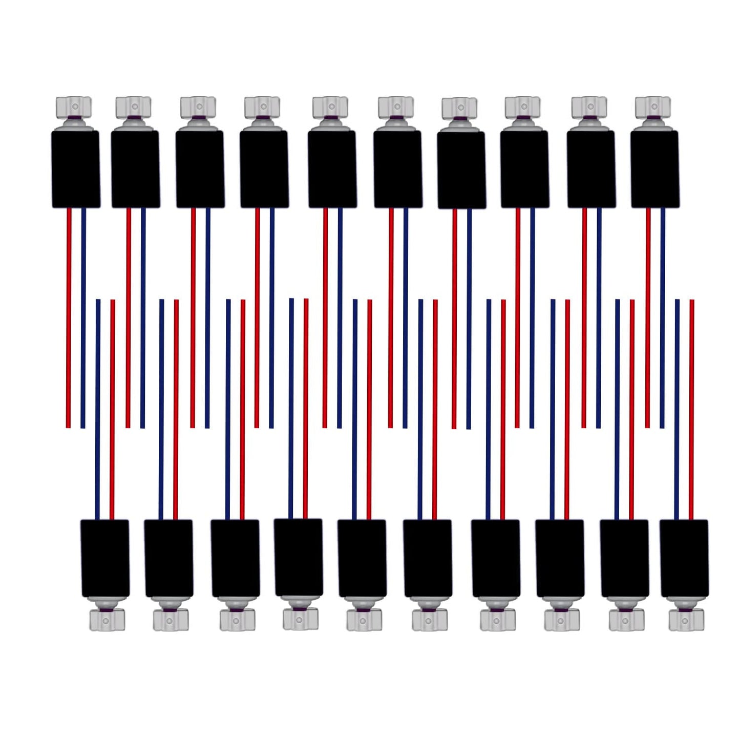 20Pcs DC 3V 3500RPM Pager Cell Phone Micro Vibration Motor 4mm x 8mm(Black)