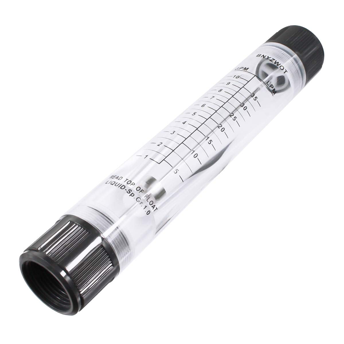 Pipe Liquid Flow Meter Plexiglass Flowmeter G1 Thread G-25 1-10GPM 5-35LPM