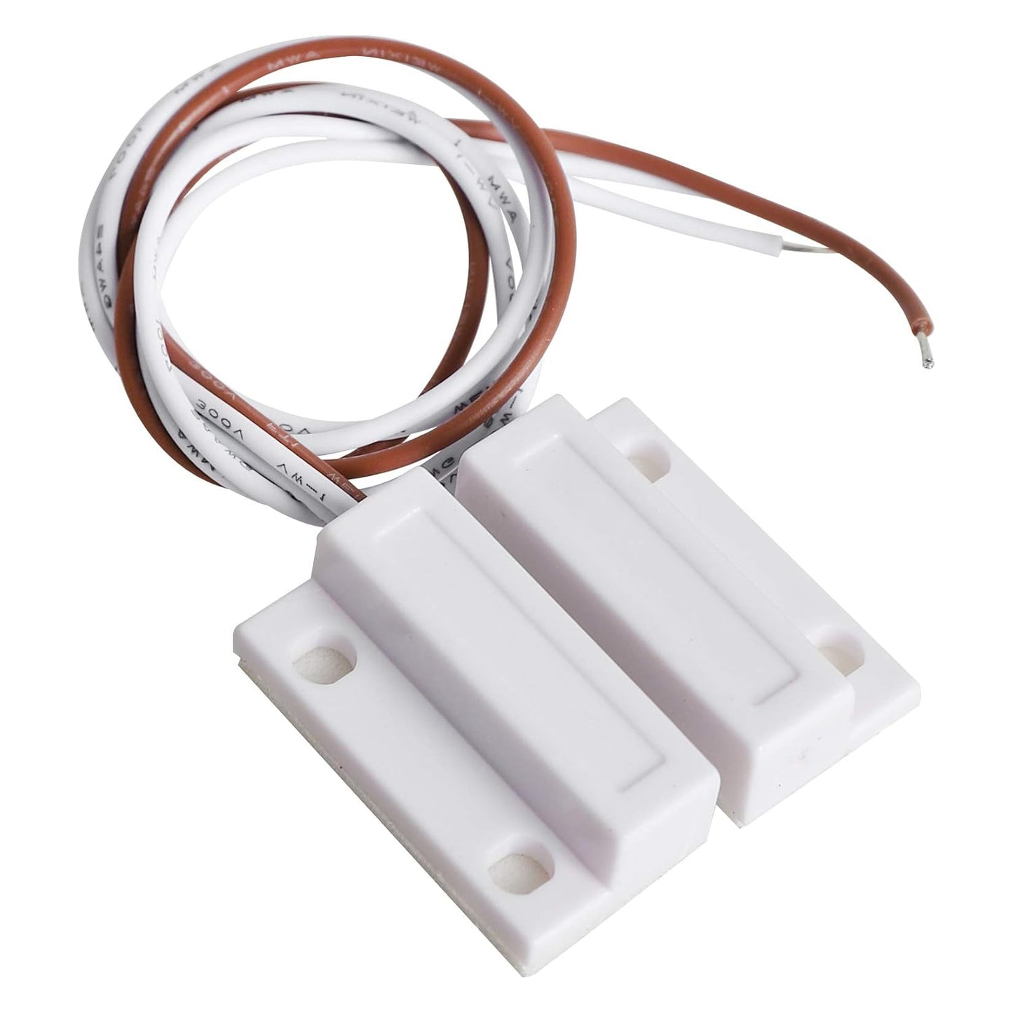 5 Sets of Sensor Alarm Magnetic Reed Switch MC-38B NC and NO Embedded Magnetic Gap Switch White for Door and Window Sensors for Home Security