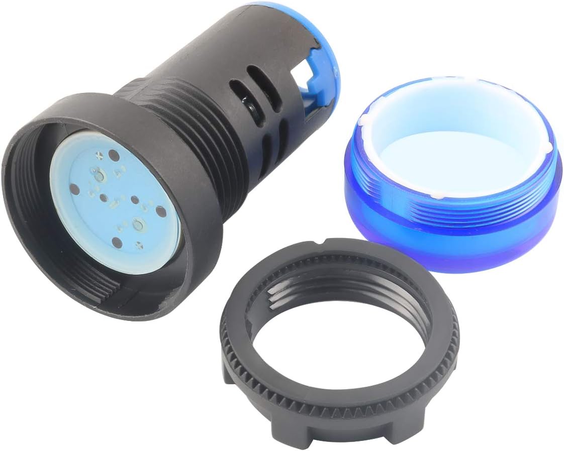 12V 20mA Energy Saving LED Indicator Light Blue 10 Pcs