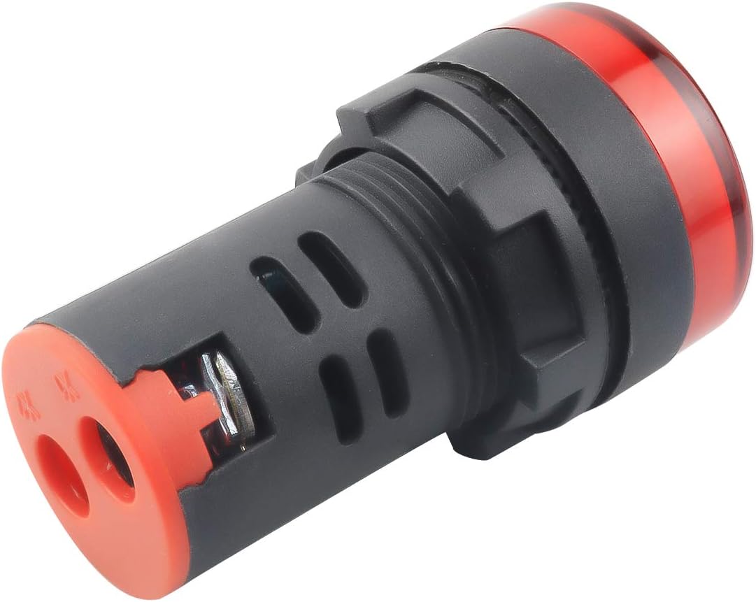 Indicator Light AC/DC 12V 20mA LED Flush Panel Mount Red 10 Pcs