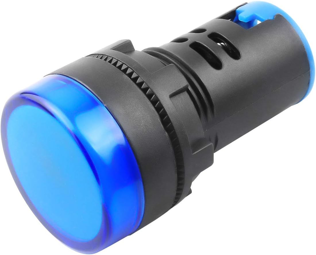 12V 20mA Energy Saving LED Indicator Light Blue 10 Pcs