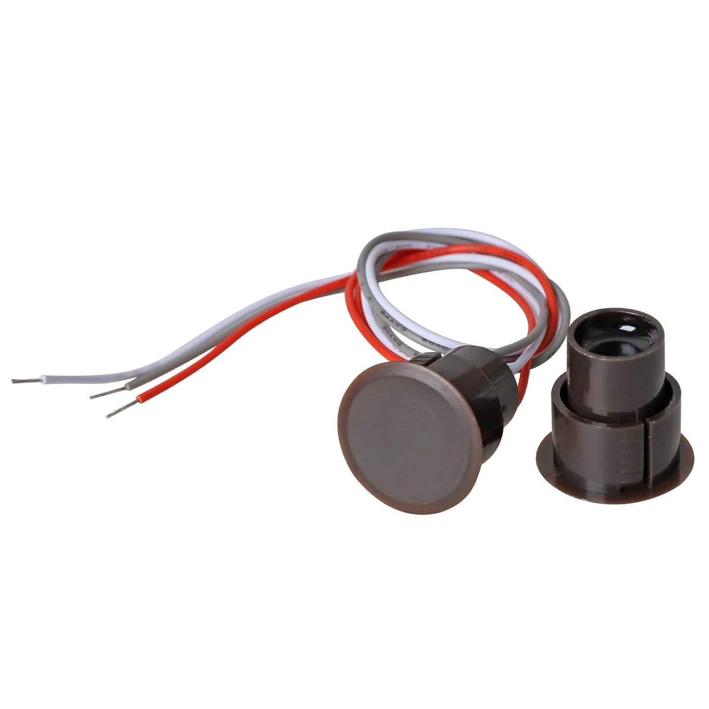 RC-36 NC+NO Recessed Wired Security Window Door Contact Sensor Alarm Magnetic Reed Switch Brown - (5 Sets)