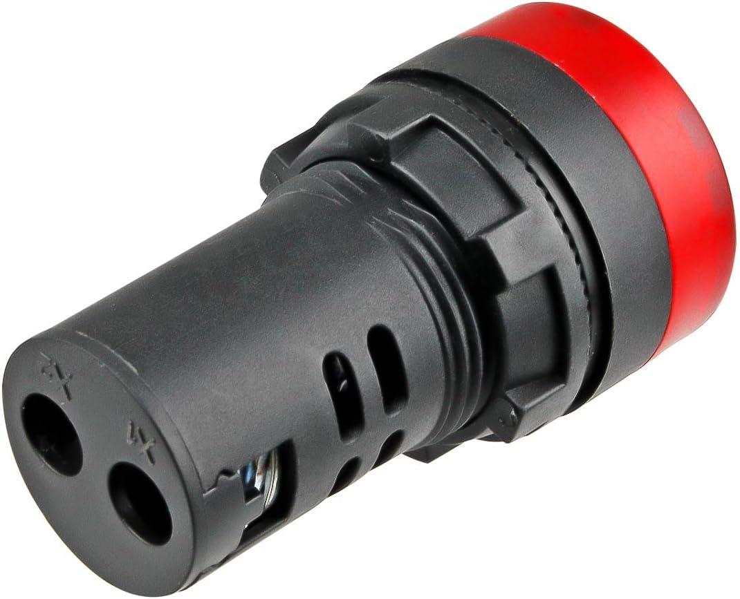 110V Flash Buzzer Alarm Beep LED Indicator Signal Lamp Warning Lights Red 10Pcs