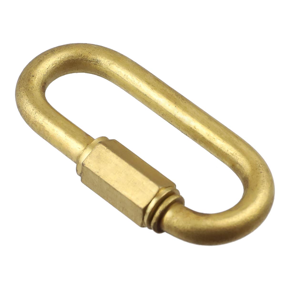 Brass Quick Links D Shape Locking Quick Chain Repair Links M4 5/32 inch Pack of 15