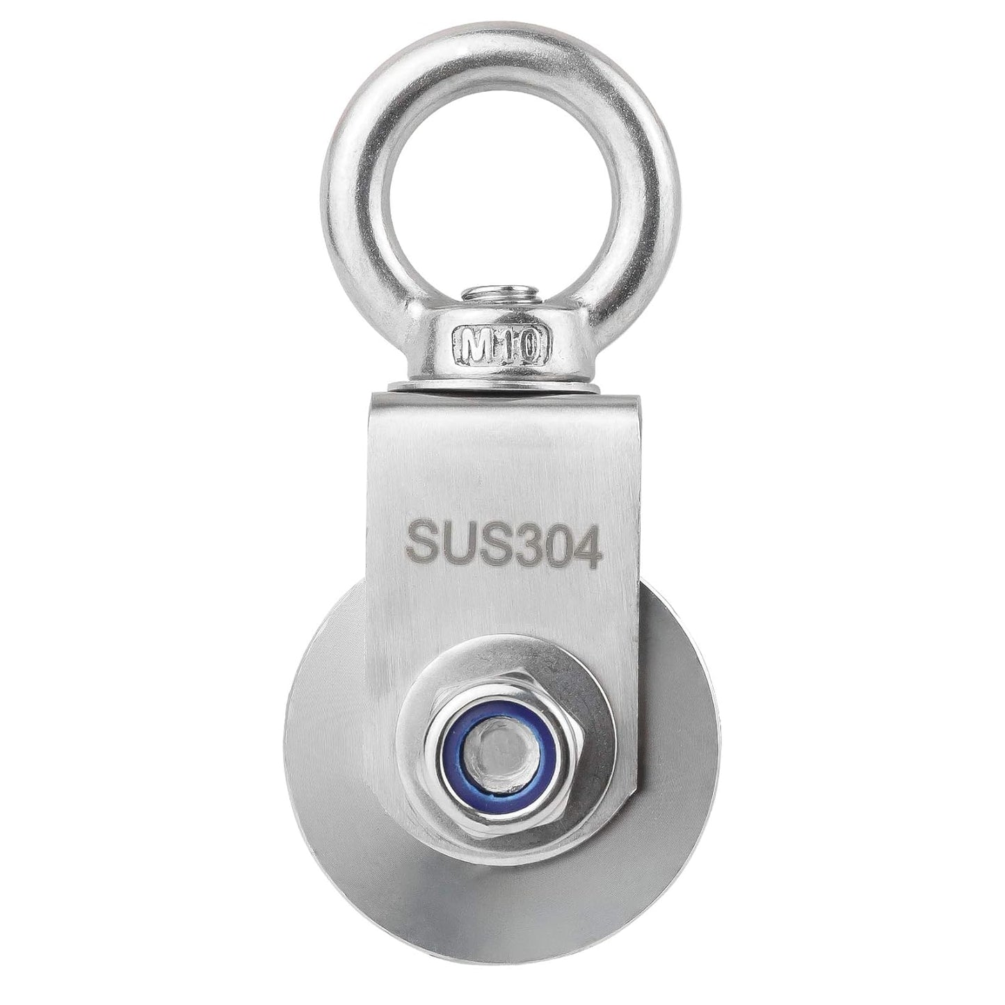 V Type Cable Pulley Wheel, Swivel Single Pulley Block, Stainless Steel, Bearing Inside, Heavy Duty Good for Pulley System Gym Equipment, Loading 1100lb