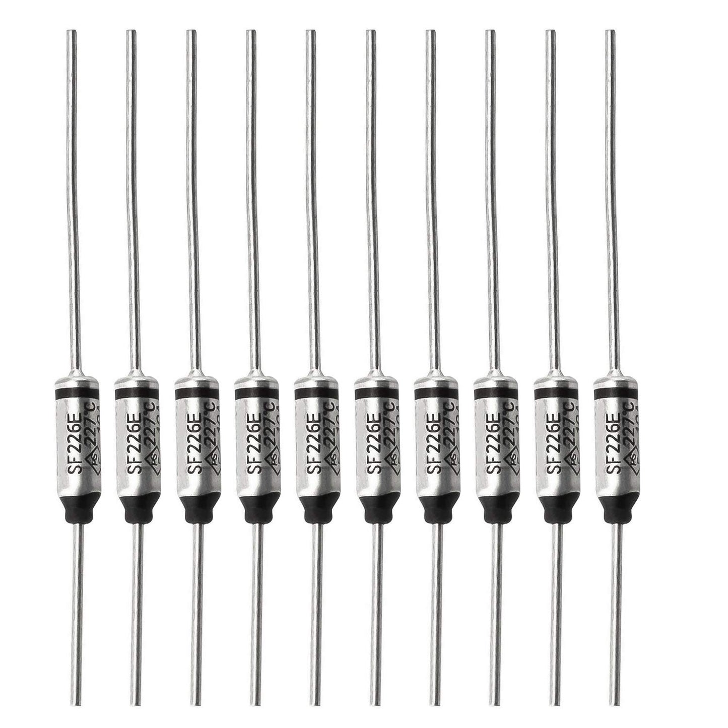 SF70E-73 Degree Metal Thermal Cutoffs Thermal Fuse 10A 250V for Motor Transformer Electric Industrial Home Appliance 10Pcs