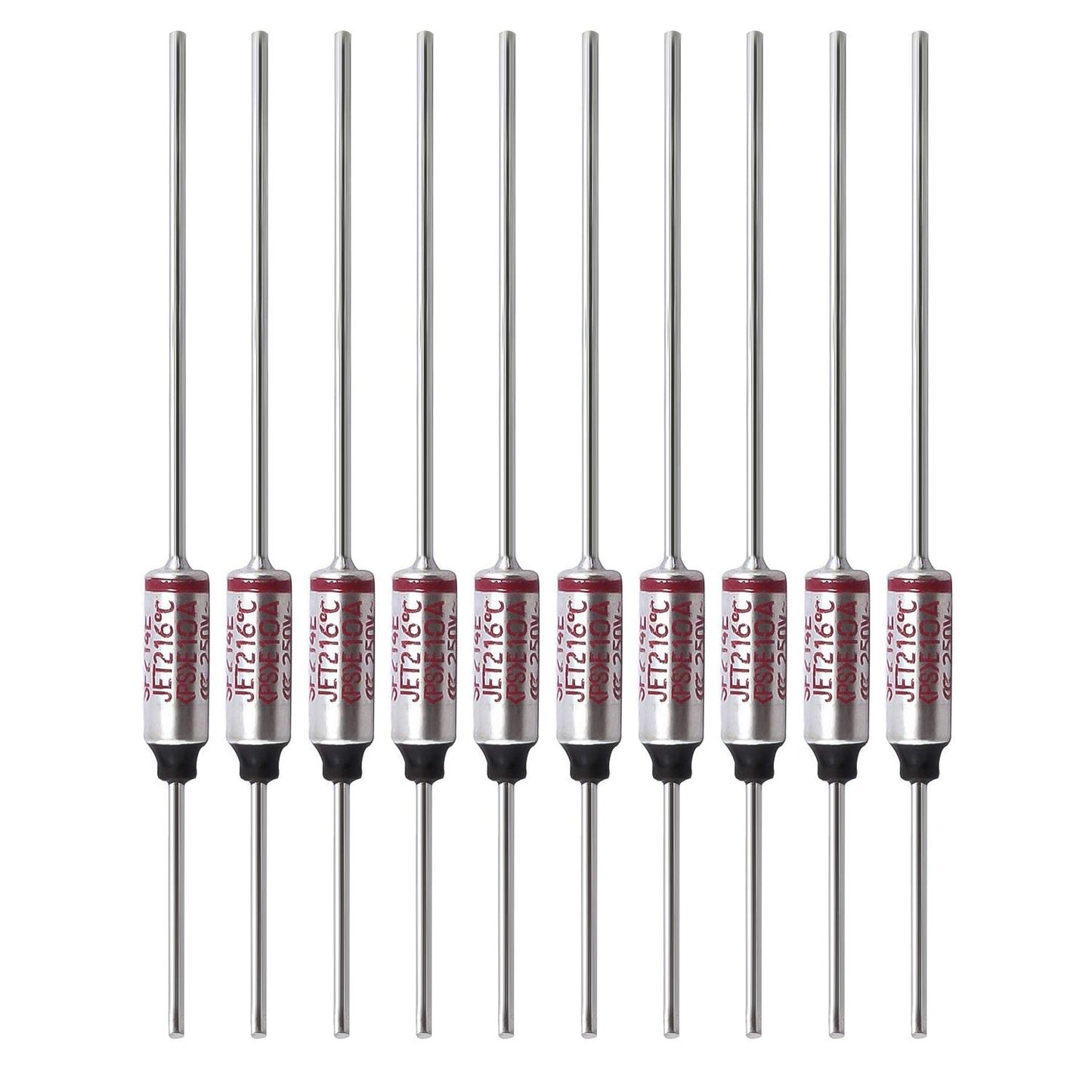 SF70E-73 Degree Metal Thermal Cutoffs Thermal Fuse 10A 250V for Motor Transformer Electric Industrial Home Appliance 10Pcs