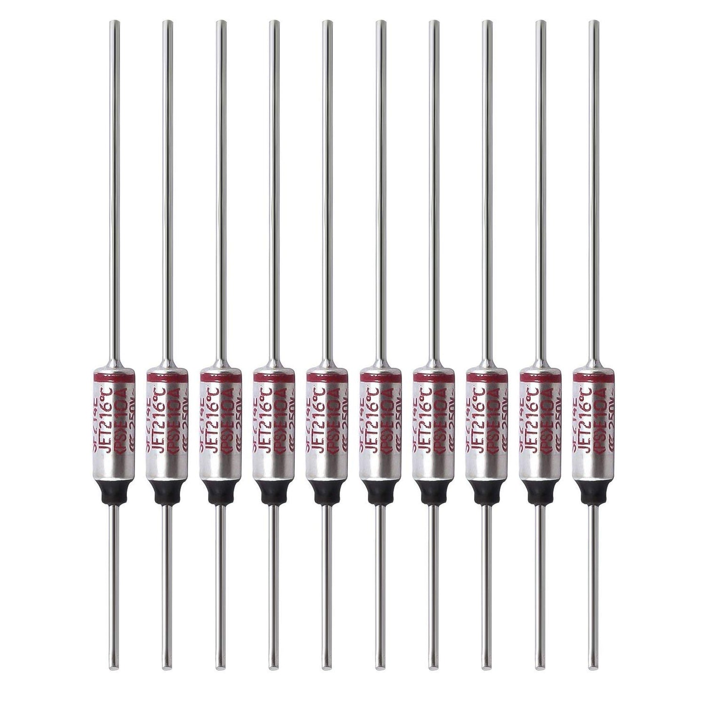 SF70E-73 Degree Metal Thermal Cutoffs Thermal Fuse 10A 250V for Motor Transformer Electric Industrial Home Appliance 10Pcs