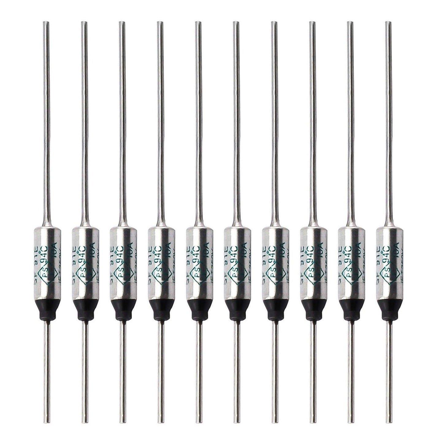 SF70E-73 Degree Metal Thermal Cutoffs Thermal Fuse 10A 250V for Motor Transformer Electric Industrial Home Appliance 10Pcs