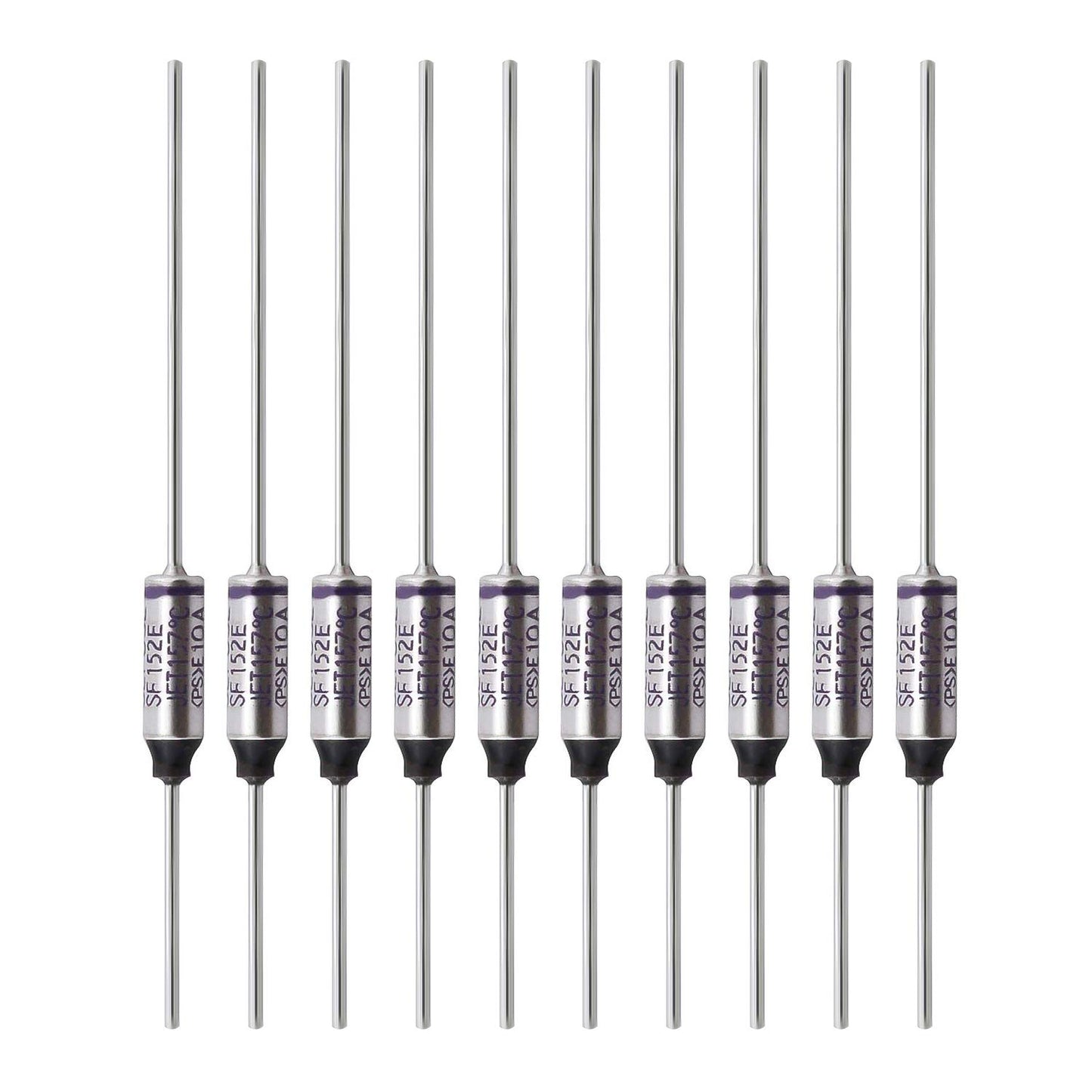 SF70E-73 Degree Metal Thermal Cutoffs Thermal Fuse 10A 250V for Motor Transformer Electric Industrial Home Appliance 10Pcs