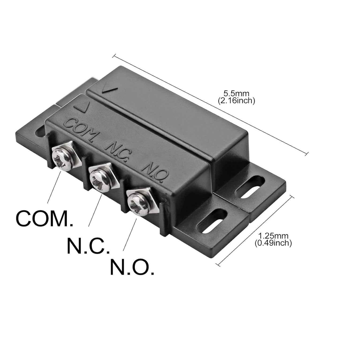 5Sets MC-31B Magnetic Reed Switch Wired Surface Mount Normally Open Closed NC NO Door Contact Sensor Alarm Magnetic Door Switch Black