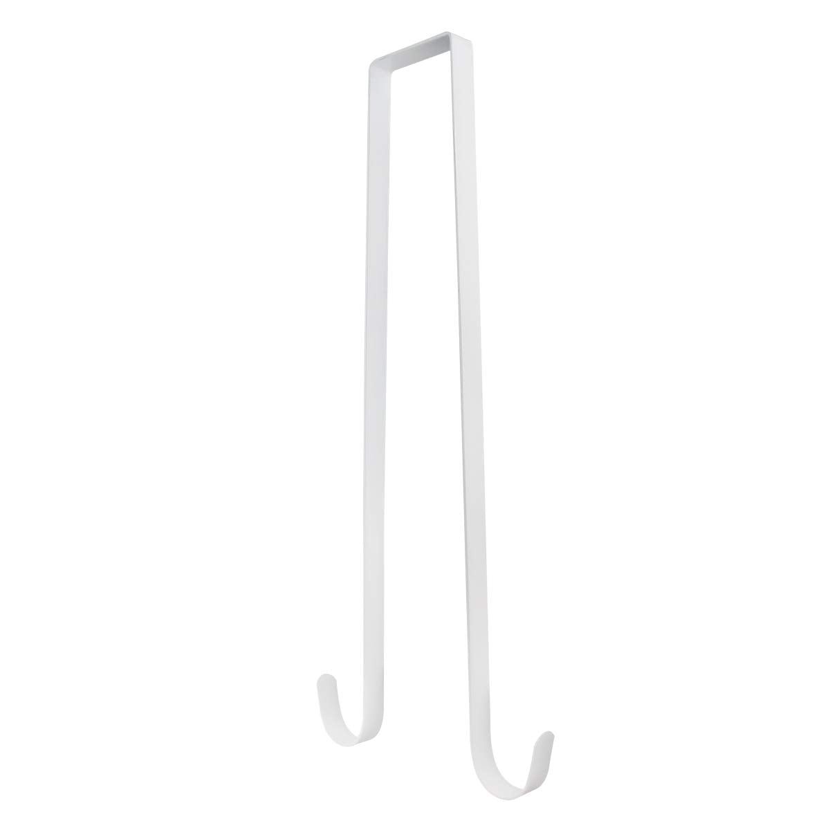 15 Inches Double Side Wreath Hangers Over The Door - Large Wreath Metal Hook for Christmas Wreath Front Door Hanger - Holds 2 Wreaths with This 2 Sided Hanger (Black)