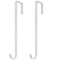 15" L Premium Over The Door Metal Wreath Hanger Metal Hook 2packs (Black)