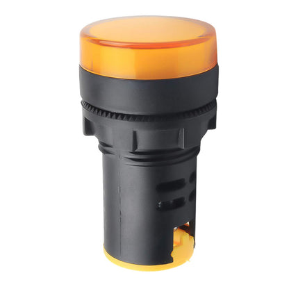 Indicator Light AC/DC 110V 20mA LED Flush Panel Mount Yellow 10 Pcs