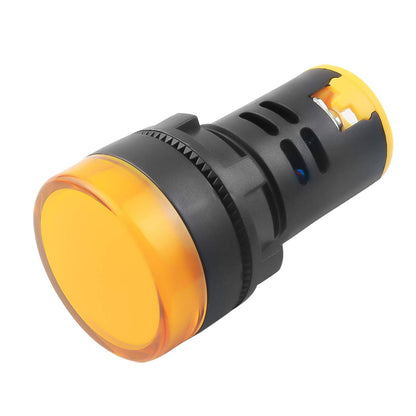 Indicator Light AC/DC 110V 20mA LED Flush Panel Mount Yellow 10 Pcs