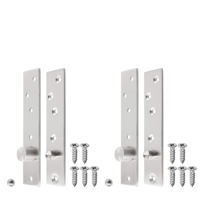 3 Inch Length Offset-Axes Rotating Hinge 360 Degree Door Pivot Hinge Concealing Up Down Shaft Hinges, Stainless Steel Brushed Nickel 2 Pcs