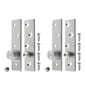 3 Inch Length Offset-Axes Rotating Hinge 360 Degree Door Pivot Hinge Concealing Up Down Shaft Hinges, Stainless Steel Brushed Nickel 2 Pcs
