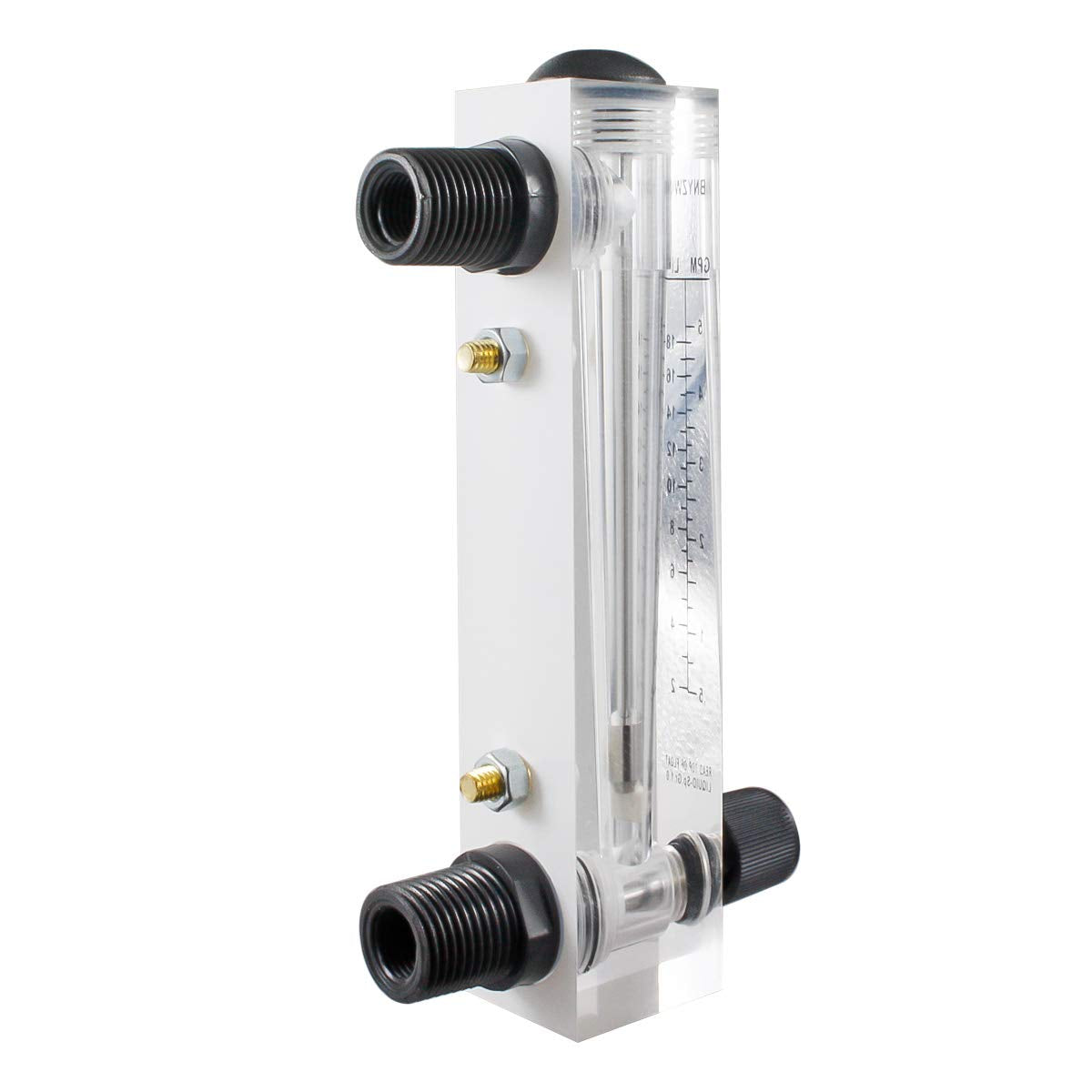 Adjustable Knob Water Flow Meter Panel Type Flowmeter M-15 0.5-5GPM 2-18LPM