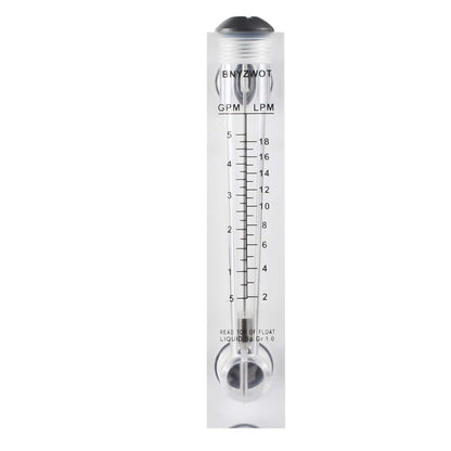 Water Flow Meter Panel Mount Type Flowmeter M-15 0.5-5GPM 2-18LPM